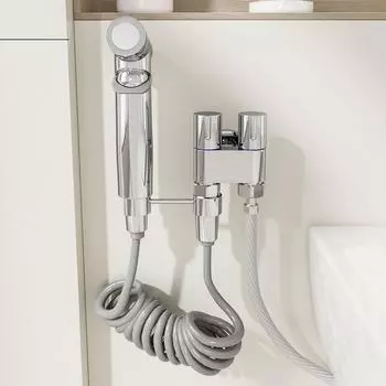 Hygienic Shower for Bathroom Toilet Bidet Shower Head Double Outlet Angle Valve of Bathroom Accessories Bidet Toilet Seat