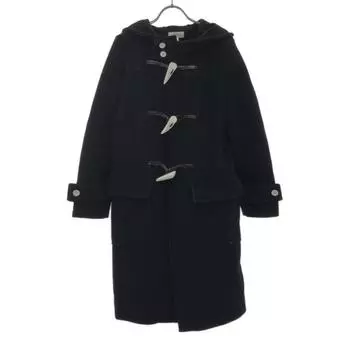HYKE Made in Japan Wool Blend Duffel coat 1 black Women Used