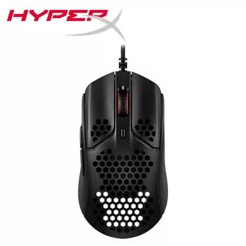 HyperX Pulsefire Haste — игровая мышь RGB, сверхлегкая, 59 г, сотовый корпус, шестигранная конструкция, USB-кабель HyperFlex, 16 000 точек на дюйм, 6 программируемых кнопок