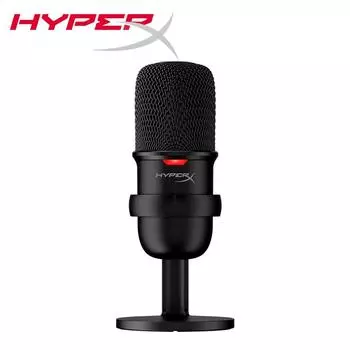 HyperX SoloCast — USB-конденсаторный игровой микрофон для ПК, PS4, PS5 и Mac, датчик отключения звука при нажатии, кардиоидная диаграмма направленности, отлично подходит для игр и потоковой передачи