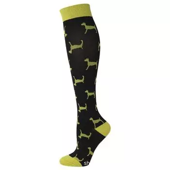 HYSAIXIA Compression Socks Funny Pattern animals Sheep Monkey Music Cat Men Women Pressure Stockings Knee High Run Sport Socks S-M