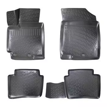 Hyundai Accent Blue (2011-2018) High-Quality and Durable Rubber Car Floor Mats - Odorless, Non-Slip, Long-Lasting