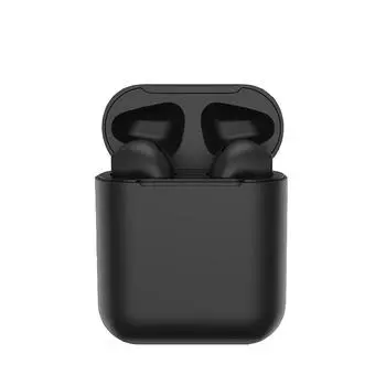 i12 tws стерео беспроводные 5,0 Bluetooth наушники-вкладыши гарнитура с зарядным устройством для iPhone Android Xiaomi TWS i12 чёрный