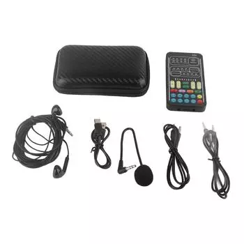 I9 Voice Changer Set Многофункциональная портативная записывающая мини-звуковая карта для записи игрового ведущего