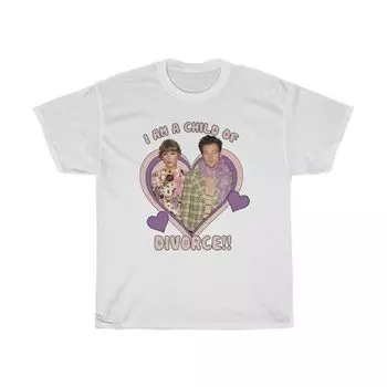 I am a Child of Divorce T-shirt, Funny Unisex T-shirt Gift for Men and Women, Basic Cotton Shirts Classic T-shirt L