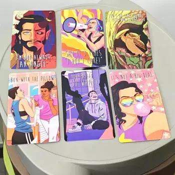 I DON T CARE Oracle Deck Empowering Cards Самостоятельный уход за чтением Таро Полный пакет 82 карты Vibrant Easy Deck 10,3*6 см