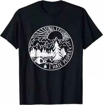 I Hate People I Love Camping Funny T-Shirt Classic T-shirt 4XL