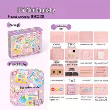 И Ли Детский DIY Мини Набор для игры с глиной - Набор для изготовления тортов и украшений ручной работы.