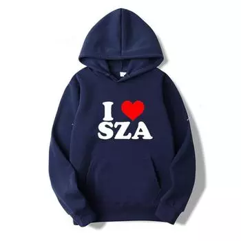I Love SZA Retro женский и мужской пуловер с капюшоном модная пара хип-хоп толстовка большой размер S