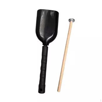 и Mallet Cowbell Профессиональный музыкальный колокольчик для концертов, спортивных мероприятий Black L