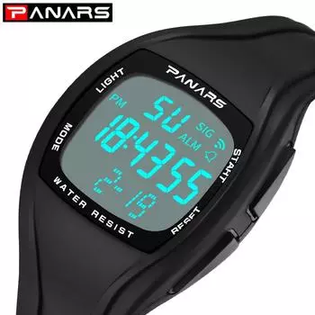 И стильные водонепроницаемые будильники с ночным светом, повседневные мужские электронные часы белый
