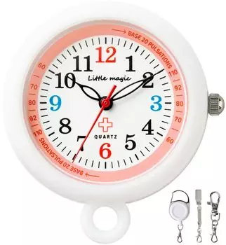 и заменяемые на часы Nurse Карманные часы Clock Color 30 [Маленькое волшебство] [Милый профессионал] [Официальный] [Самостоятельная батарейка] [Японский механизм] (розовый розовый