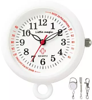 и заменяемые на часы Nurse Карманные часы Clock Color 30 [Маленькое волшебство] [Милый профессионал] [Официальный] [Самостоятельная батарейка] [Японский механизм] (белый белый