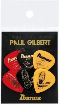 Ibanez Paul Gilbert Signature Медиатор 3 типа x 2 шт. Набор из 6 штук P1000PGSP