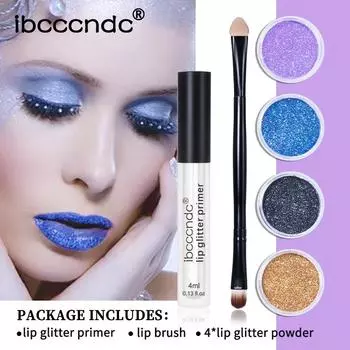 Ibcccndc Glitter Lip Gloss Set Lip Glaze Glitter Pink Red Series Холодная цветная серия 1#