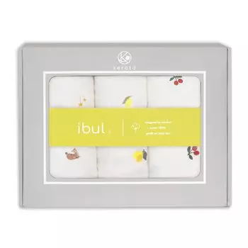 Ible Swaddle Gauze Новорожденный Весна Лето Марлевое Одеяло Плотно Обернуть, Чтобы Предотвратить Ночные Плакаты 120 x 120 см Лимонный Бэмби Набор (Кератта) (Вишня 3)