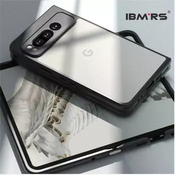 IBMRS for Google Pixel fold Case,Frosted transparent Shockproof Protection Case matte black матовый черный