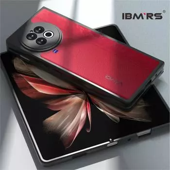 IBMRS for vivo X Fold2 fold Case,Frosted transparent Shockproof Protection Case matte black матовый черный