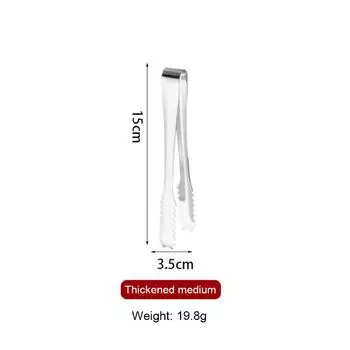 Ice Bucket Clamp High Quality Practical Stainless Steel Mini Food Clip Bar Holder Fall-proof Durable Scallop Shape