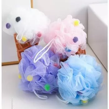Ice Cream Bod Scrubber Mesh Foaming Bath Shower Sponge Scrubber Bathing Cleaning