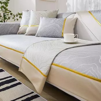 Ice Silk Sofa Cushion Summer Summer Non-Slip Seat Cushion for Summer Universal Affordable Luxury Style Leather Sofa Cover Summer Cooling Cushion 70*70cm