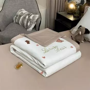 Ice Silk Summer Cool Quilt Air Conditioning Quilt for Children Spring and Autumn Thin Quilt Single Dormitory Core 150x200cm 1pcs
