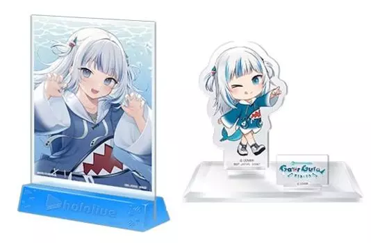 Ichiban Kuji Hololive Mini Art Board Award Kyun Character Award Acrylic Stand 2 Types Set vol.5 & Shark-chan