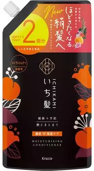 Ichikami Double Moisturizing Conditioner, большой объем, сменный блок, 660 г, уход за поврежденными волосами [Dense Care] | Для мужчин Для женщин