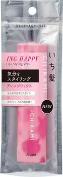 Ichikami ING HAPPY Arrangement Wax 28 г Ароматическое средство для укладки волос Восстановление повреждений Защита от УФ-излучения Защита от влаги Портативный |