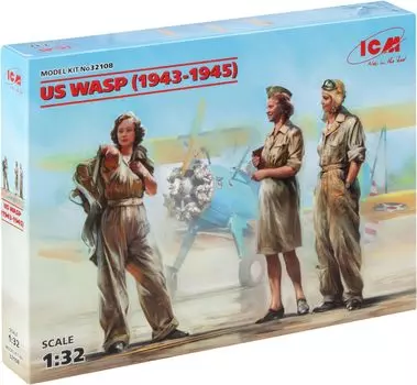 ICM American Female Pilot WASP Plastic Model 32108 1/32 1943-1945