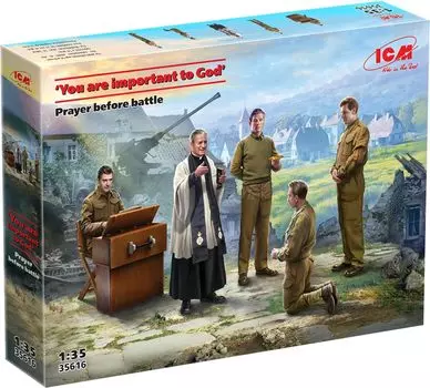 ICM British Field Worship Set Молитва перед битвой Пластиковая модель 35616 1/35