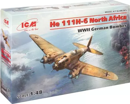 ICM ICM Luftwaffe Heinkel He111 Bomber North Africa Plastic Model 48265 1/48 H-6