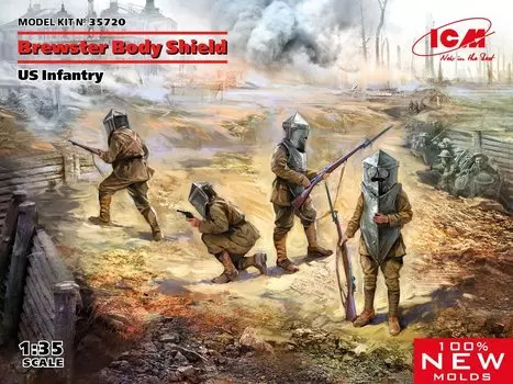 ICM ICM US Army Brewster Body Shield, оснащенный американской пехотой, пластиковая модель 35720 1/35