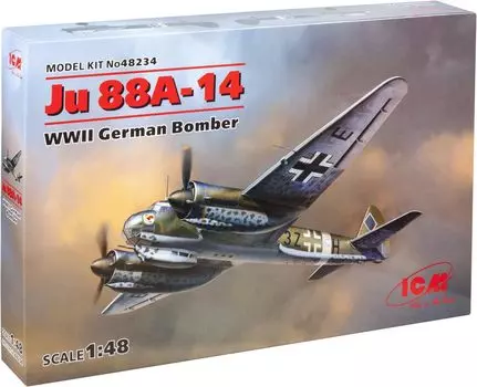ICM Luftwaffe Junkers Bomber Plastic Model 48234 1/48 Ju88A-14