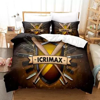 Icrimax Постельное белье односпальная кровать двуспальная кровать размера «king-size» комплект постельного белья для детей детская спальня пододеяльники 3D-принт Icrimax EU single(135x200cm)