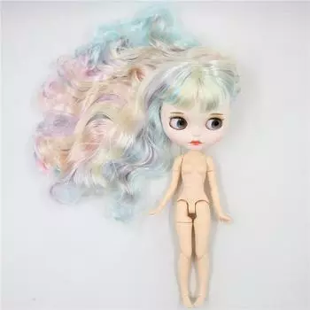 ICY DBS Blyth кукла 1/6 bjd шарнирное тело темная кожа блестящее лицо синие волосы белая кожа матовое лицо разноцветные волосы 30 см игрушка аниме