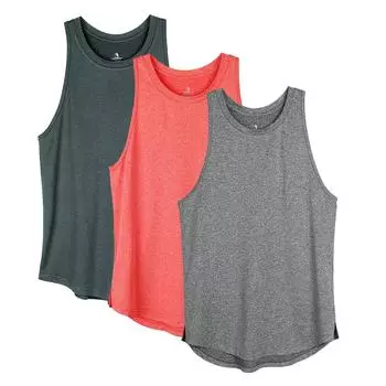 icyzone Racerback Training Майка Спортивная Йога Топ Бег Упражнения Спортивная Рубашка US Small Женская (3 шт.) Размер