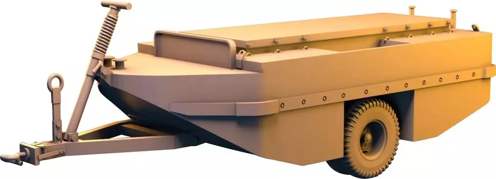 IDAP Technology American WTCT6 Amphibious Trailer Hatch Closed 3D Printer Kit 1/72 PD72192-2