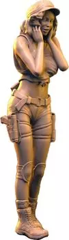 IDAP Technology Military Girl Automatic Rifle and Hat Statue 3D Printer Kit 1/35 No.5 PD35423-5