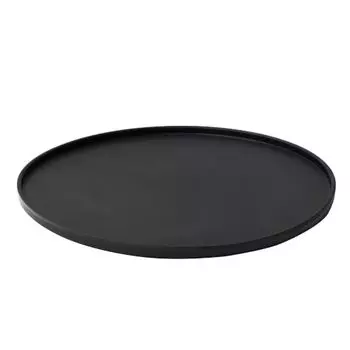 ideaco WAMONO 24 kuro Plate, Flat Plate, Diameter 9.4 x Height 0.4 inches (24 x 1.1 cm)