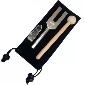 ideamall Tuning Fork Tuner Healing Crystal Tuner Purification с чехлом для хранения 4096 Гц (Серебряный) серебряный