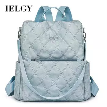 IELGY backpack, Korean version of fashionable large-capacity anti-theft travel backpack, casual and advanced student schoolbag чёрный