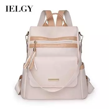 IELGY backpack, Korean version of fashionable versatile anti-theft travel backpack, Oxford cloth lightweight large-capacity schoolbag чёрный