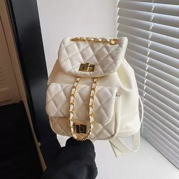 IELGY Рюкзак большой емкости Trend Ins Texture Ladies Backpack белый
