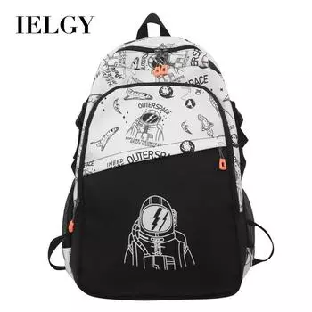 IELGY schoolbag, large-capacity student backpack, 16-inch computer backpack. чёрный