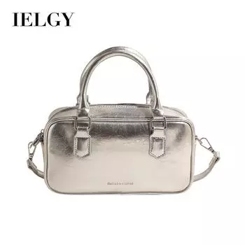 IELGY Женская сумка-тоут Boston Pillow премиум-класса, повседневная универсальная сумка-мессенджер серебристого цвета золотой