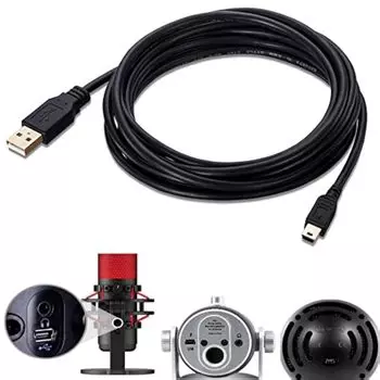 ienza 10 футов длиной ПК Mac компьютер USB кабель шнур провод HyperX Quadcast Blue Yeti USB микрофон Blackout Snowball iCE см. изображения и прочитайте описание