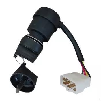 Ignition Start Key Switch,5 Wires for 186 Generator,Easy to Install,Spare Part,Sturdy,Replaces,