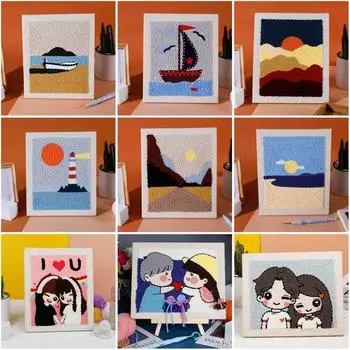 Игольная нить DIY Ремесла Набор для вышивки крестом Пяльцы для вышивания Poke Набор для вышивания Игольчатый перфоратор