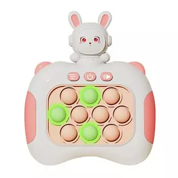Игра-игрушка Quick Push Bubbles, обучающая декомпрессионная светящаяся головоломка для взрослых и детей розовый